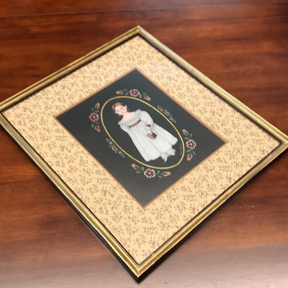 Vintage Primitive Print Victorian Girl Arlene B. Kaminsky - Picture 2 of 5